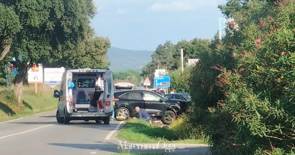 Un'immagine dell'incidente sulla vecchia Aurelia