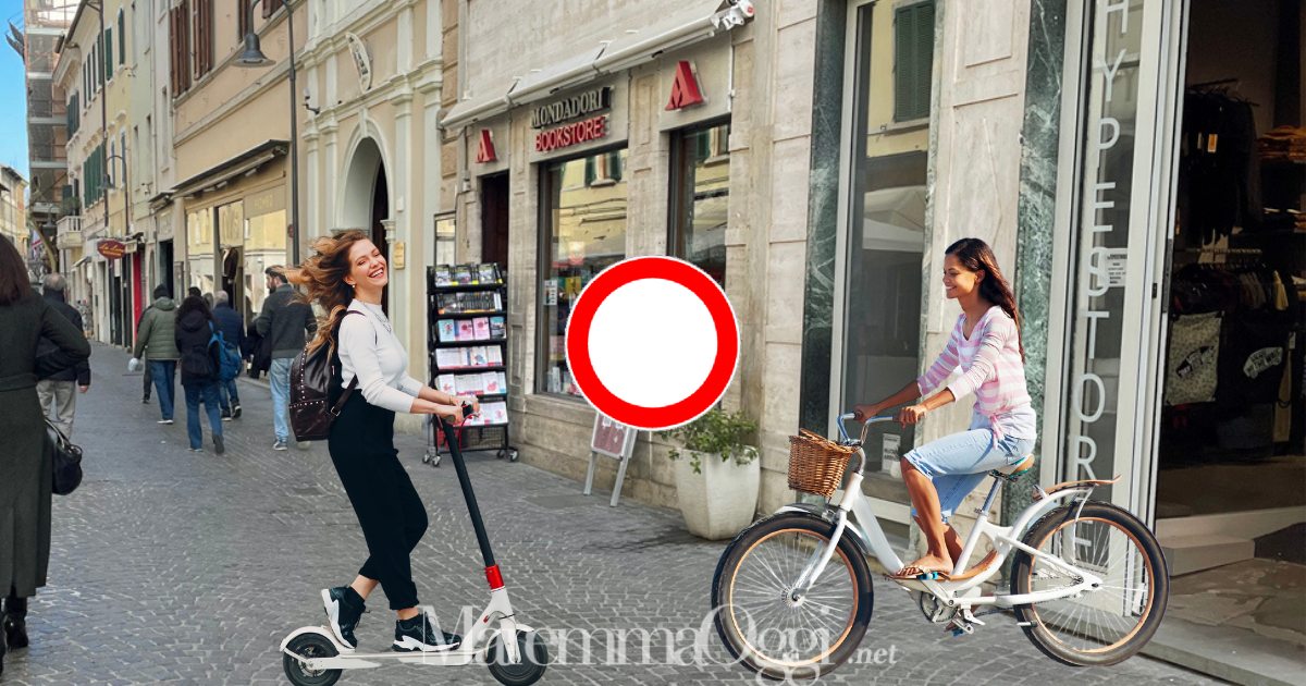 Niente biciclette e monopattini in corso Carducci