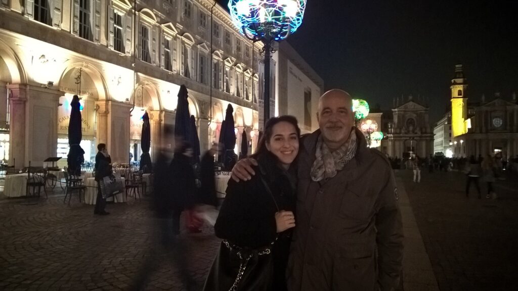 Elena Maestrini con il babbo Gabriele