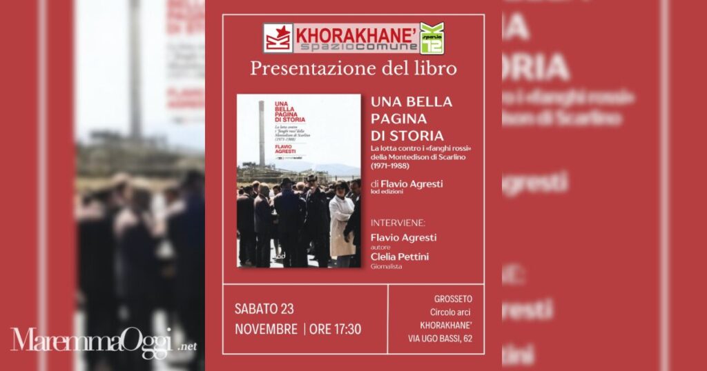 La locandina della presentazione del libro i Flavio Agresti