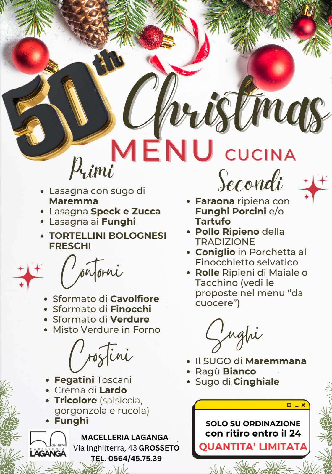 Il menu già cotto per Natale della Macelleria Famiglia Laganga