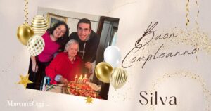 100 anni di nonna Silva, insieme alla bisnipote Debora e al tris nipote Marco