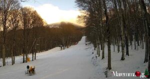 Neve sul Monte Amiata, la partenza di Asso di Fiori