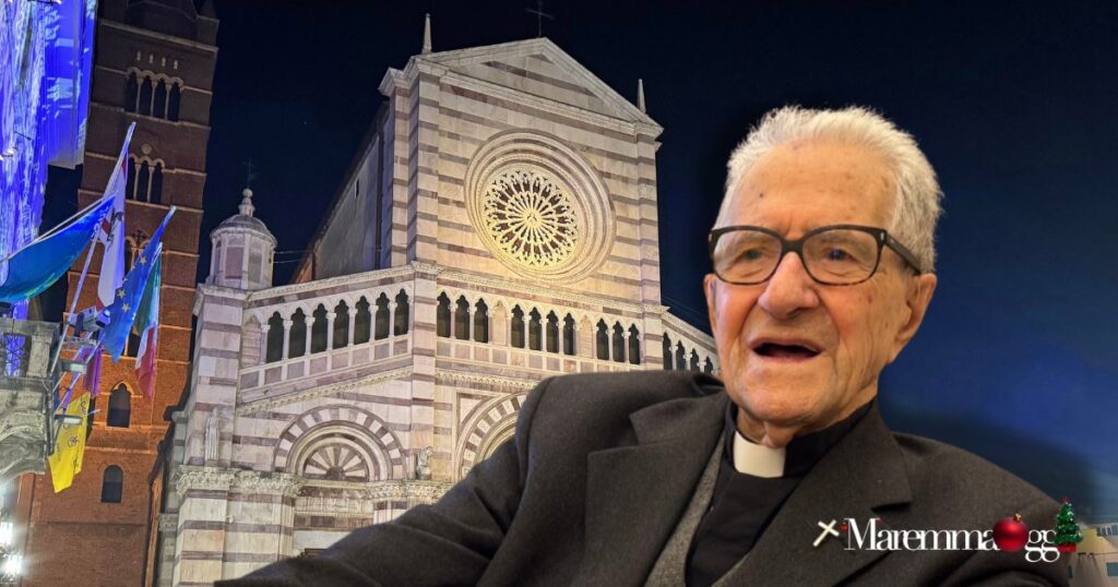 Don Franco Cencioni, 98 anni, fa gli auguri alla città di Grosseto e alla Maremma