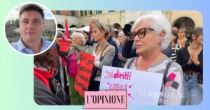 Una protesta per l'aborto (foto d'archivio) e nel riquadro Giacomo Termine