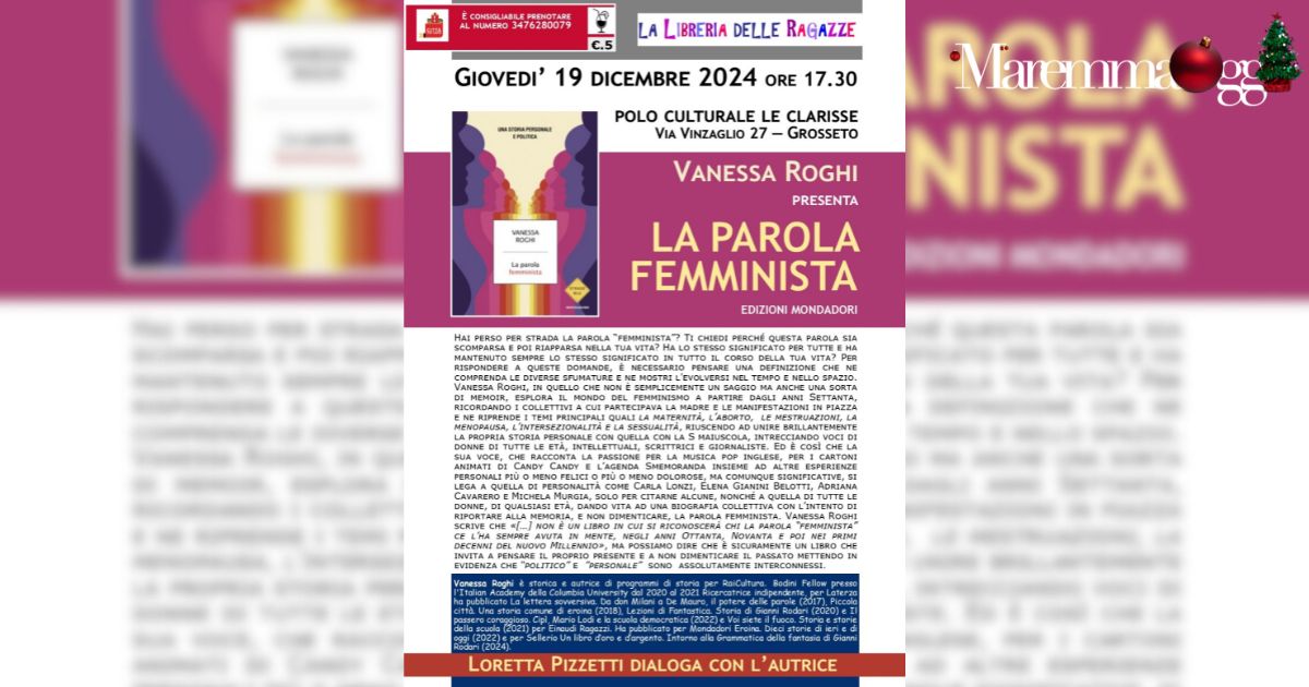 La locandina della presentazione del libro "La parola femminista"