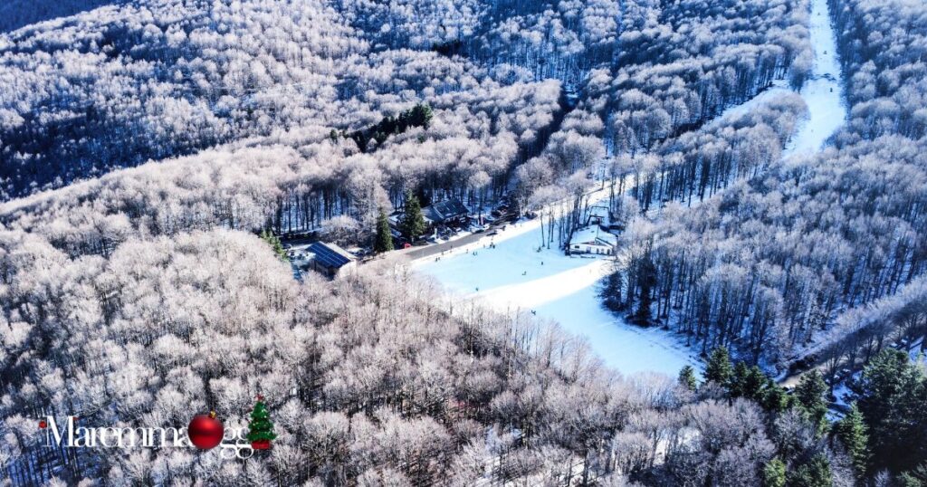 La zona della Contessa-Macinaie vista dal drone (immagini del 15/12, grazie a Charlie)