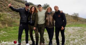 Luigi Benelli, una collaboratrice di Irene Grandi, Luca Brunetti, Irene Grandi e Marco Marrone