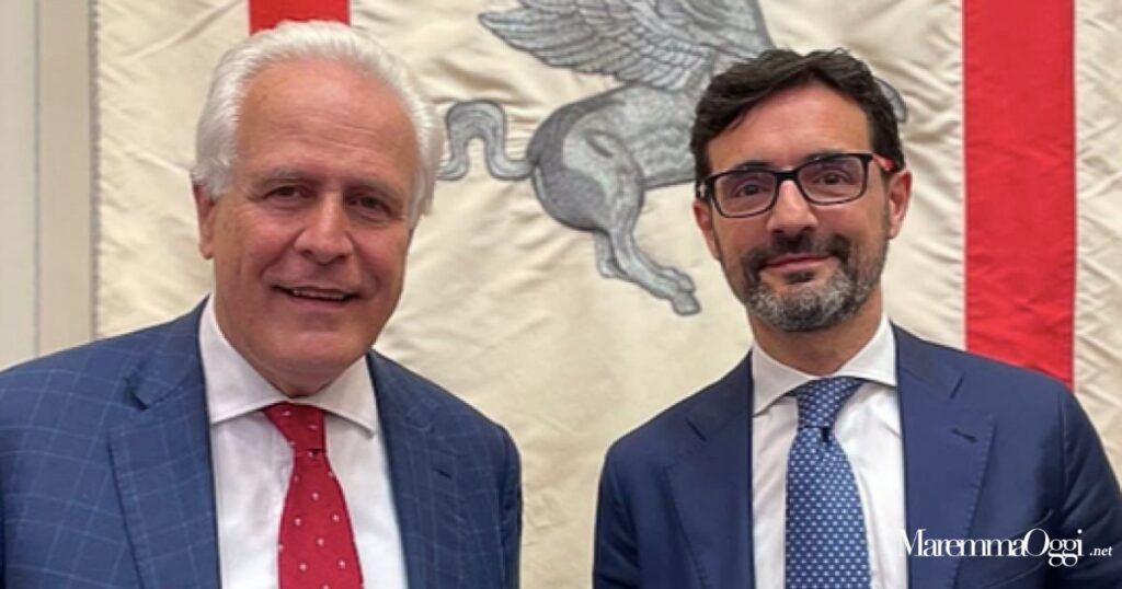 Eugenio Giani con Marco Torre, di cui a breve sarà ufficializzata la nomina a dg dell'Asl Sud Est