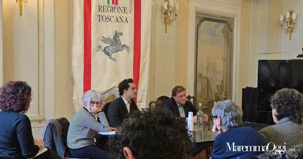 Valerio Fabiani e Leonardo Marras nel corso dell'incontro in Regione sulla Venator