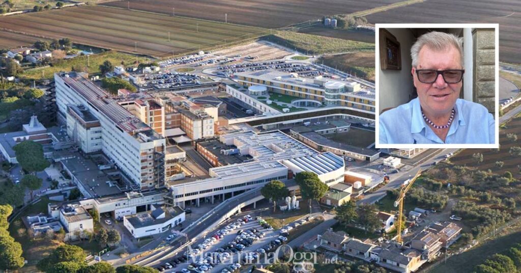 L'ospedale della Misericordia di Grosseto. Nel riquadro Dario Viti