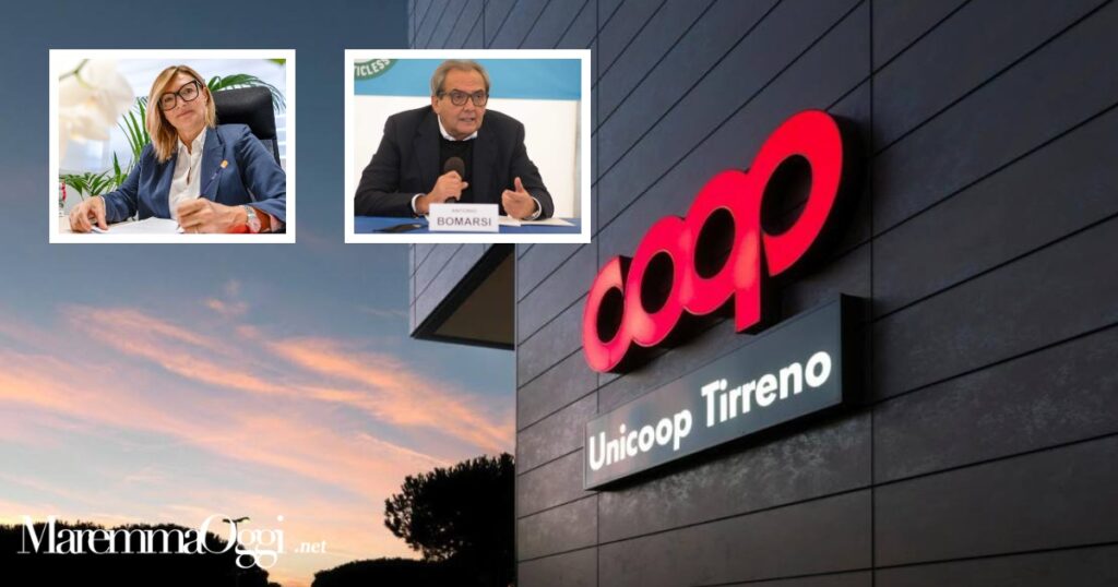 Nasce Unicoop Etruria: nei riquadri Simonetta Radi e Antonio Bomarsi