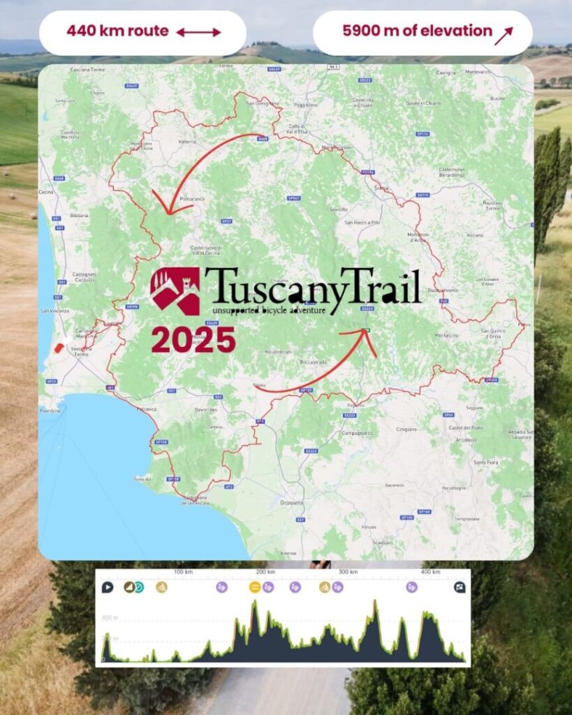 Mappa Tuscany Trail