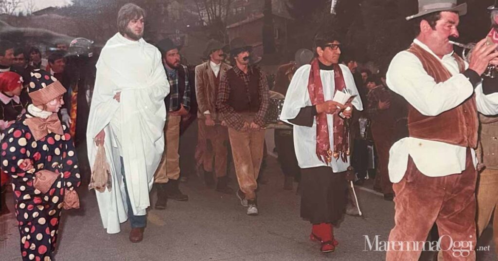 Una foto storica del Carnevale Morto a Marroneto