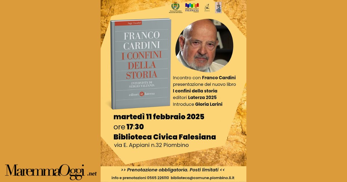 La locandina della presentazione dell'ultimo libro di Franco Cardini