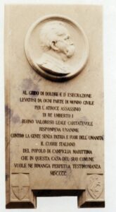 Lapide epigrafe commemorativa di Re Umberto I