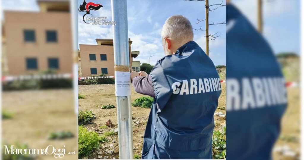 Il cantiere sequestrato a Grosseto