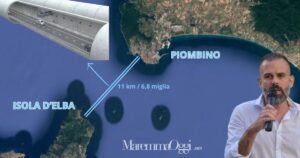 L'ipotesi grafica di un tunnel fra Piombino e l'Elba e Simone De Rosas