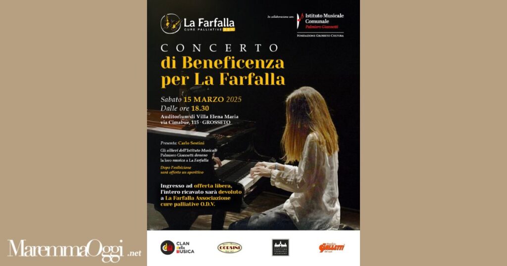 La locandina del concerto di beneficenza