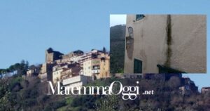 Buriano e il muro caduto della caserma dei carabinieri