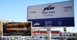 L'ingresso della fabbrica Jsw e uno degli impianti