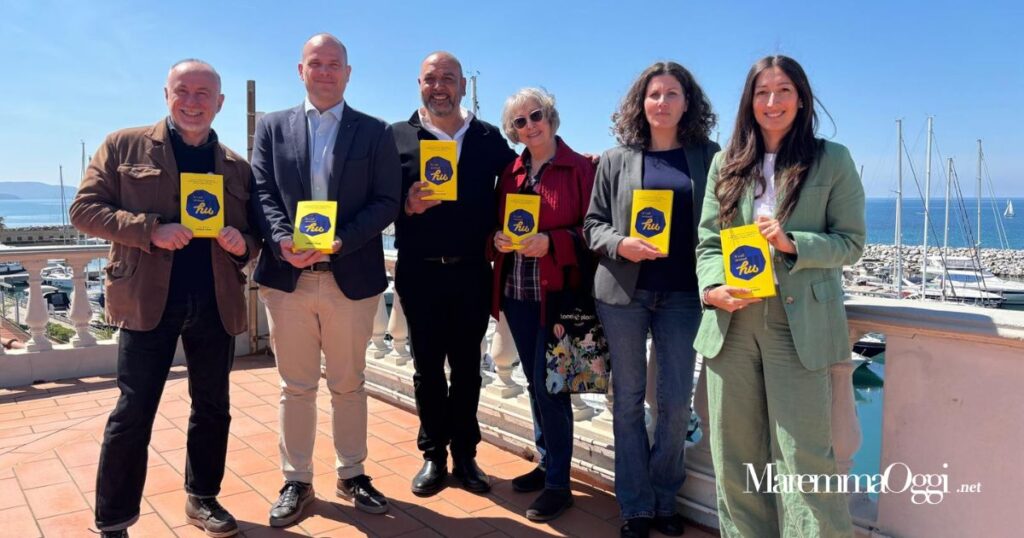 Da sinistra Pittro, Riccucci, Mancuso (direttore Albatros), Daniela Cassarri (Pro Loco), Claudia Materassi (Bau Beach San Vincenzo Servizi), Fioravanti