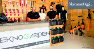 Da sinistra a destra, Andrea Pagnini, Beatrice Cipolla e Simone Ciacci, il team di Teknogarden