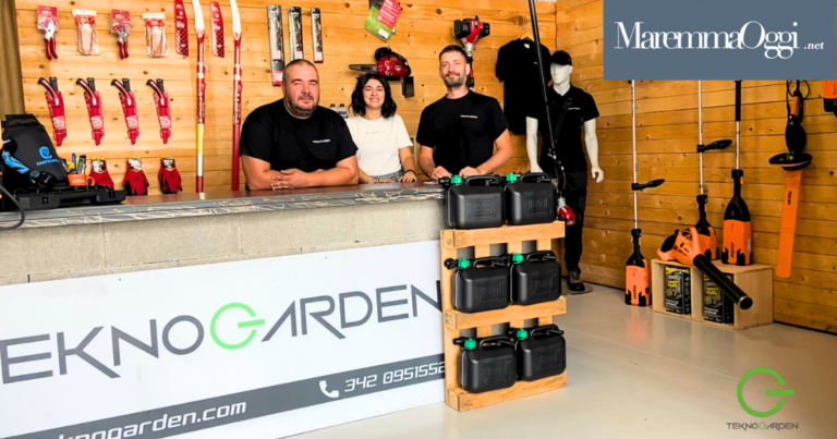 Da sinistra a destra, Andrea Pagnini, Beatrice Cipolla e Simone Ciacci, il team di Teknogarden