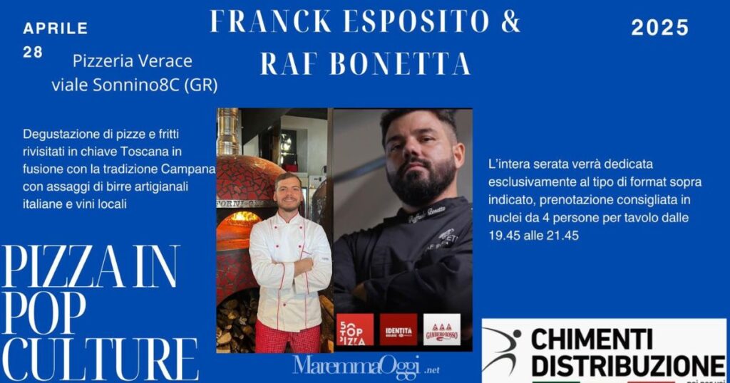 La locandina dell'evento della pizzeria Verace