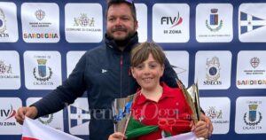 Gabriele Lizzulli con il tecnico Lucas Bovari in Sardegna