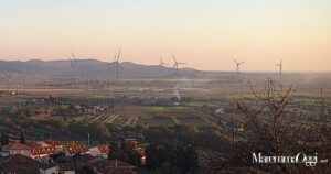 Il rendering del progetto del parco eolico