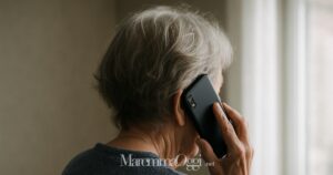Una donna al cellulare. Allarme di Enel Energia sulle truffe telefoniche